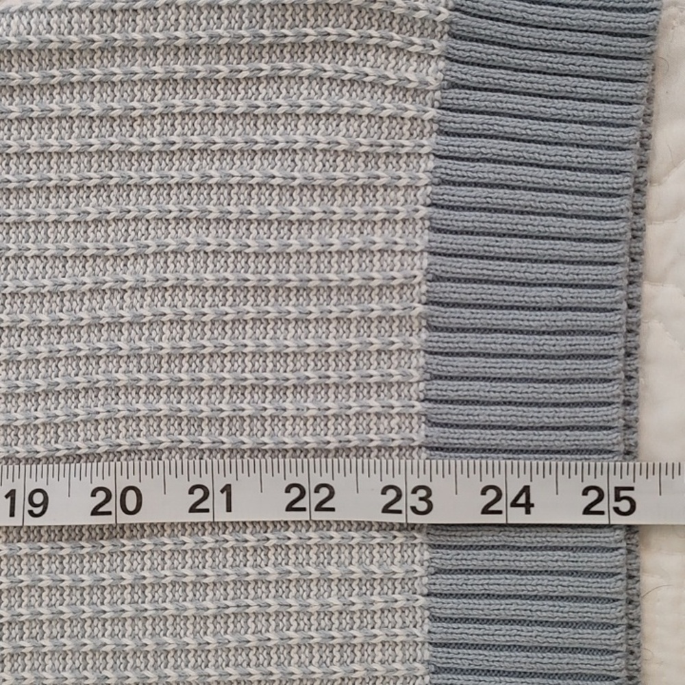 Liz Claiborne Baby Blue & White Zip Front Turtleneck /Size M - Picture 9 of 11